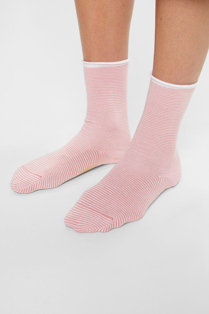 Gestreifte Socken mit Rollrand, Bio-Baumwolle
