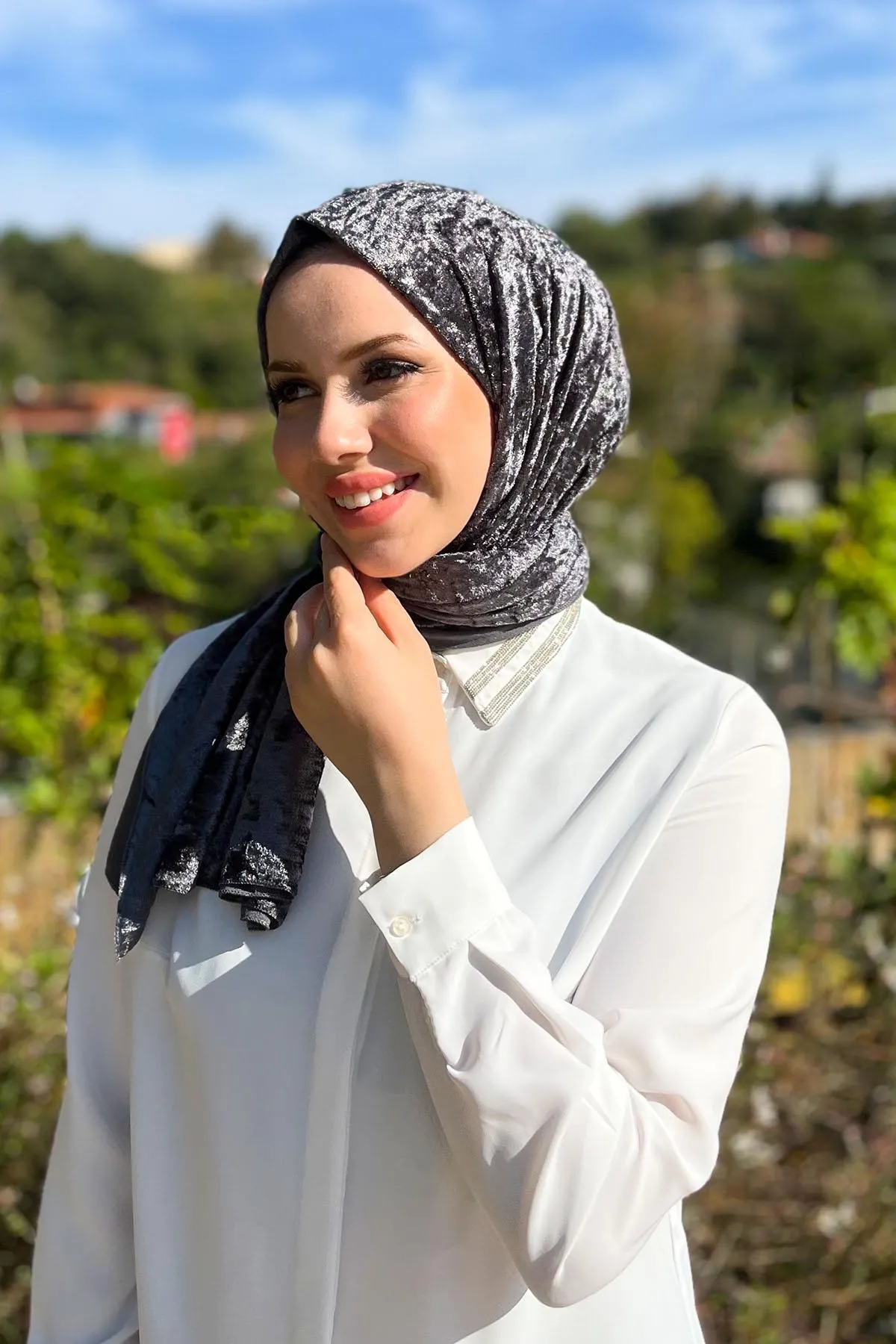 Armine  Trend-Strickschal 1 – Ats1or-12 – geräuchert
