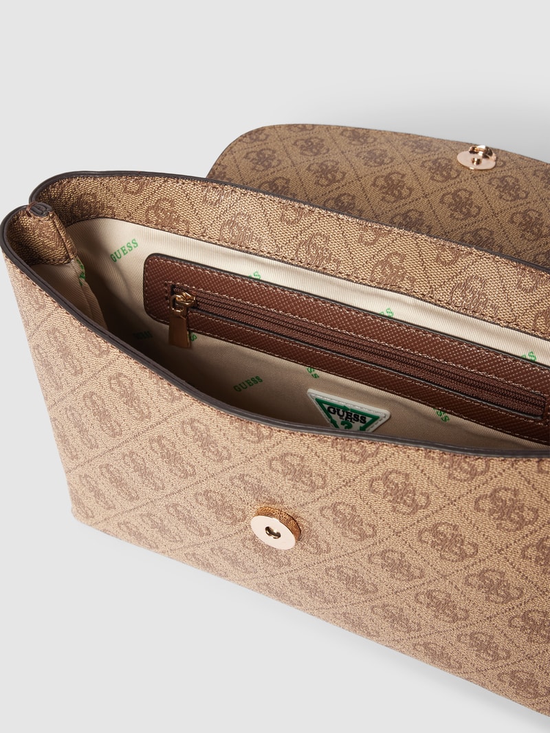 Handtasche mit Allover-Muster Modell 'CRAIG' in beige