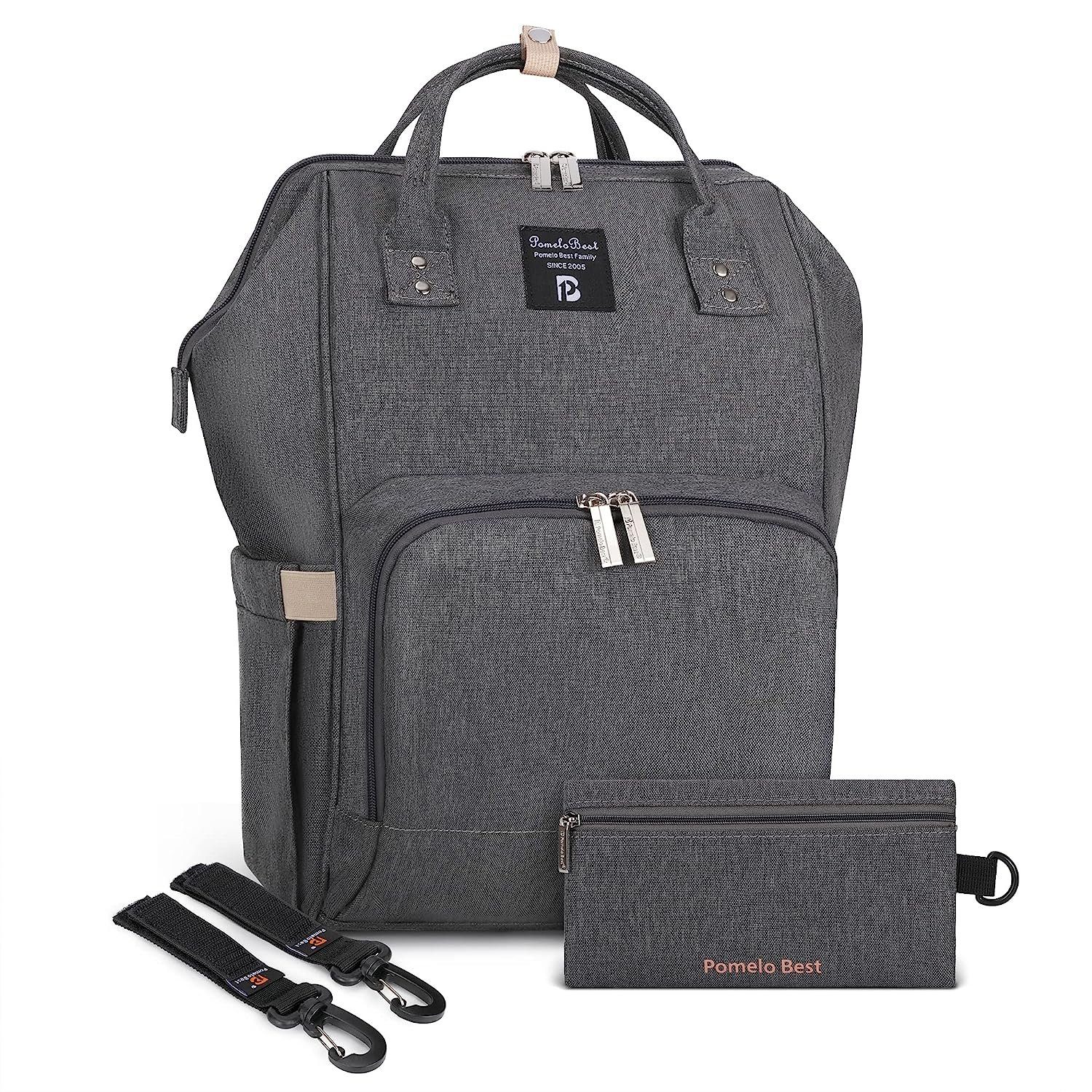 WISHDOR Wickelrucksack Wickeltasche Rucksack Baby Multifunktions-Babytaschen wasserabweisend (Windeln Babyflasche Milchfläsche Rucksack Tasche mit Flaschenhalter, Multifunktional, Babytasche, Wickelrucksack, für Mama und Papa unterwegs), mit tragbare