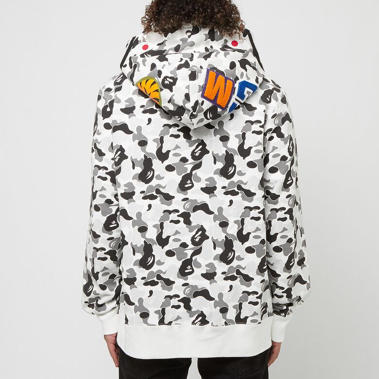 A Bathing Ape Abc Camo Double Shark Full Zip Hoodie gray