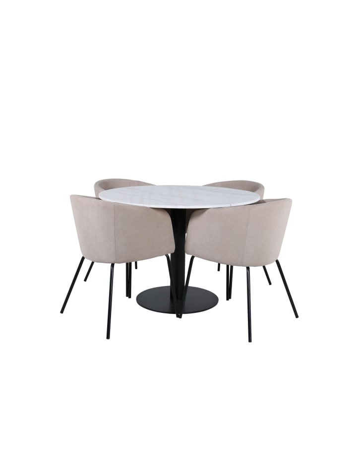 ebuy24 Essgruppe Estelle 79 (5-teilig) Beige 106 x 106 cm günstig kaufen onesize