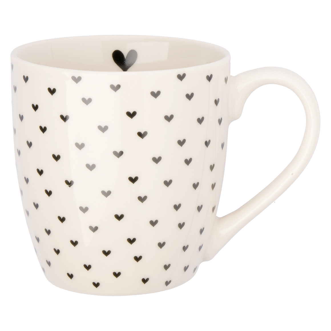 Jumbotasse mit Herzchen-Allover