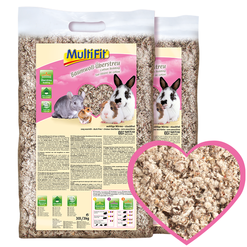 MultiFit Streu & Stroh MultiFit Baumwoll-Überstreu 2x30 l