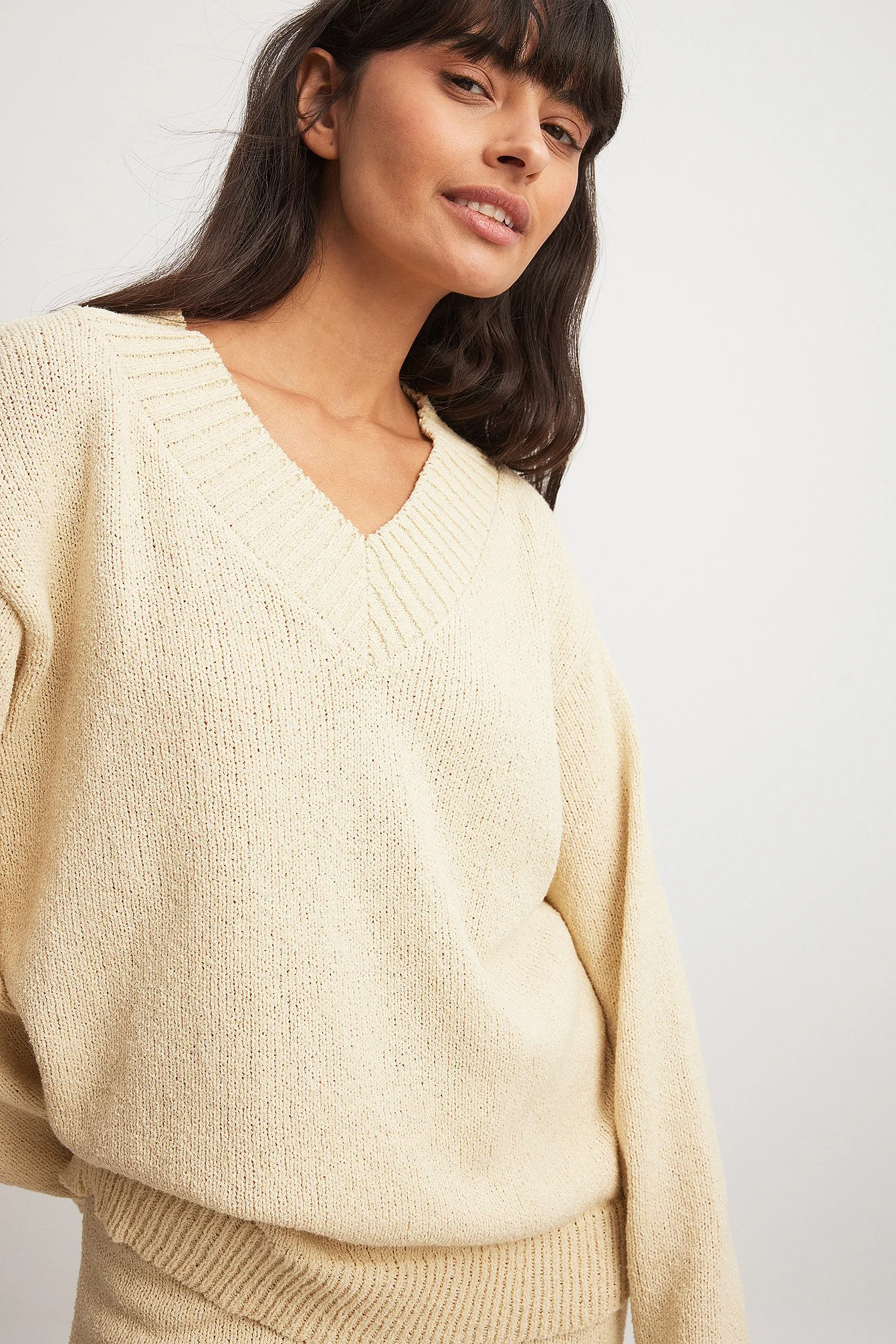 Strickpullover mit V-Ausschnitt