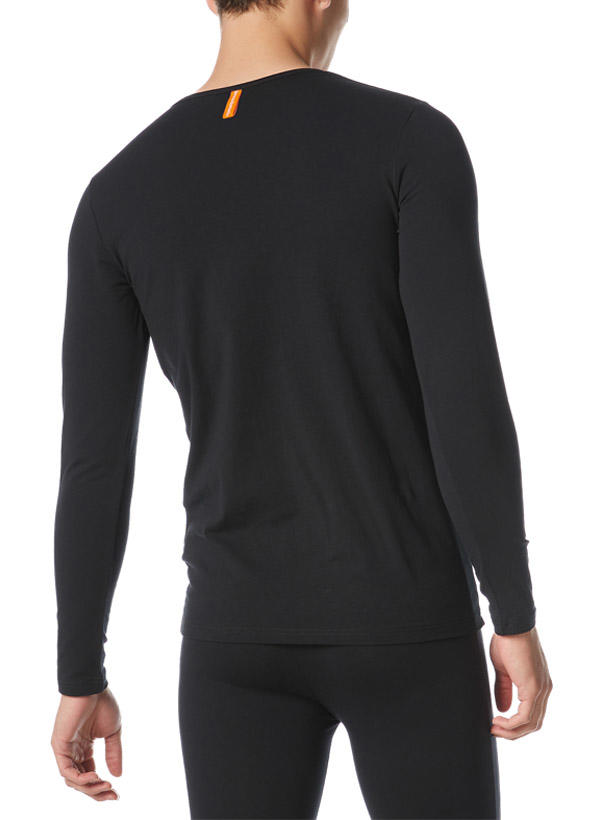 bruno banani, Longsleeve, Baumwoll-Stretch, schwarz
