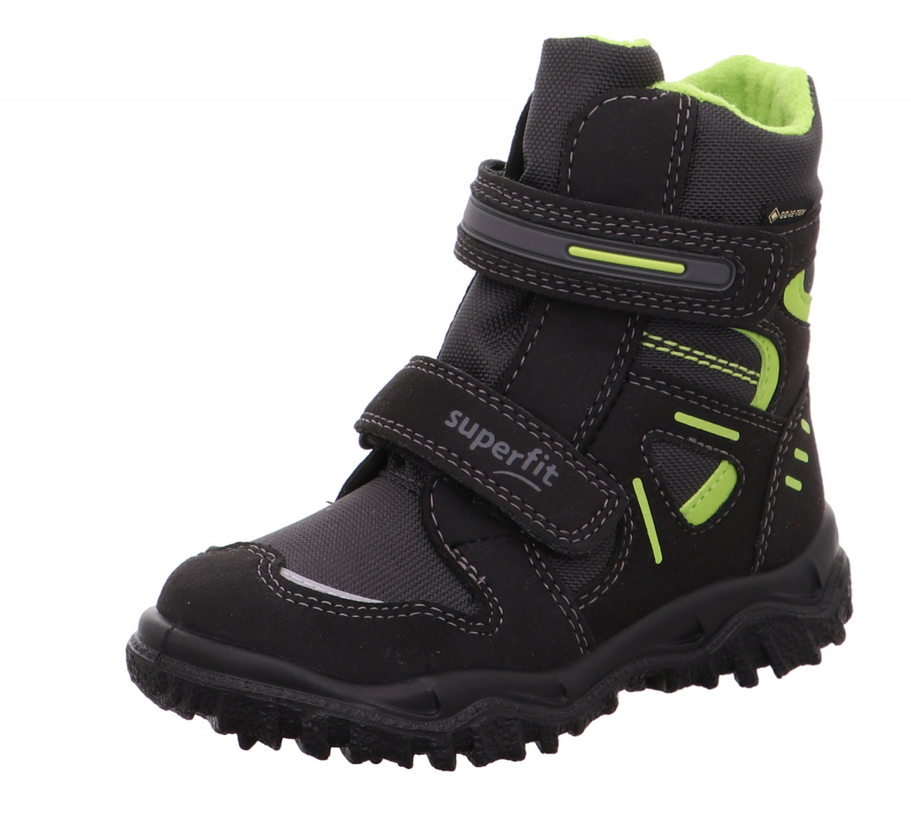 HUSKY - Schwarz/Grün Boots mit Klettverschluss