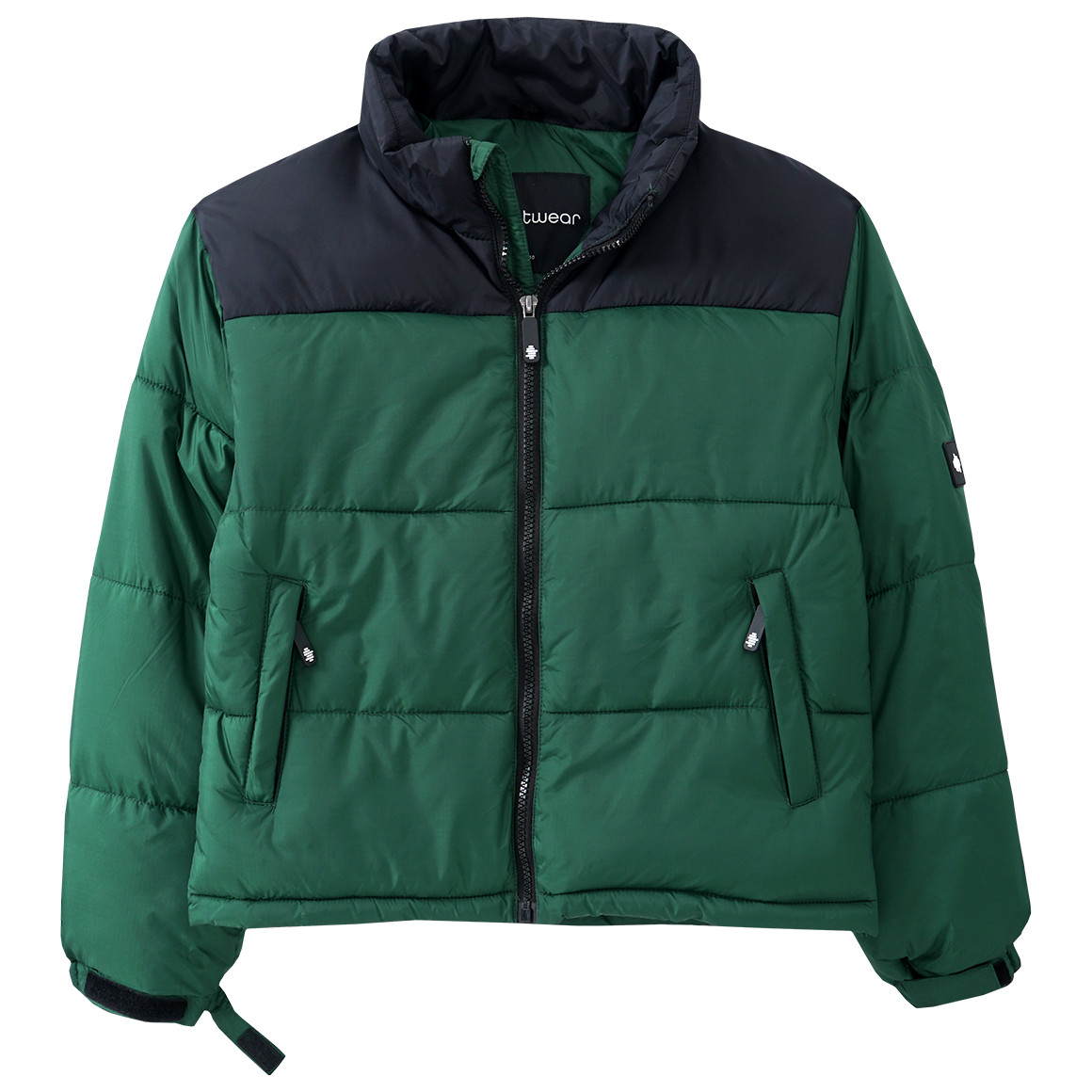 Jungen Winterjacke im zweifarbigen Look