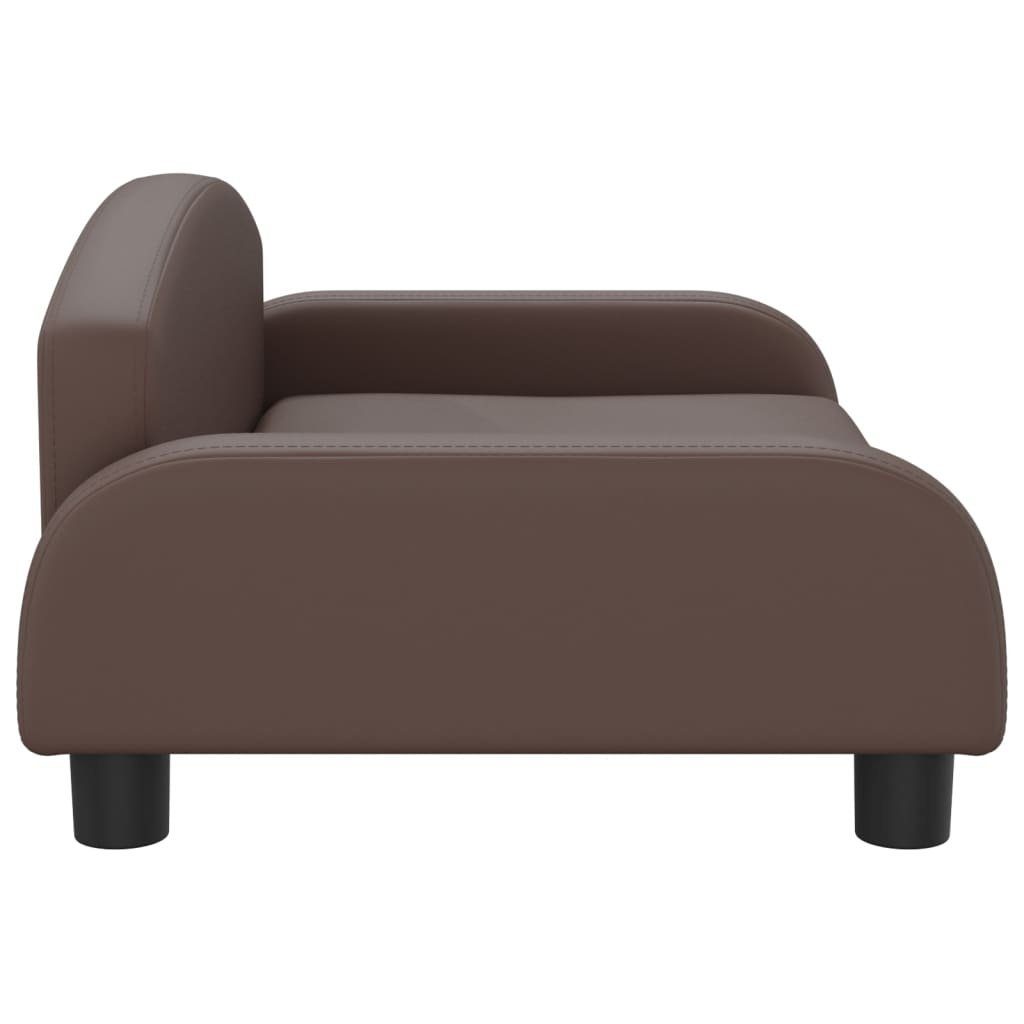 vidaXL Kindersofa Kindersofa Braun 70x45x30 cm Kunstleder Kindercouch Kindermöbel Kinder