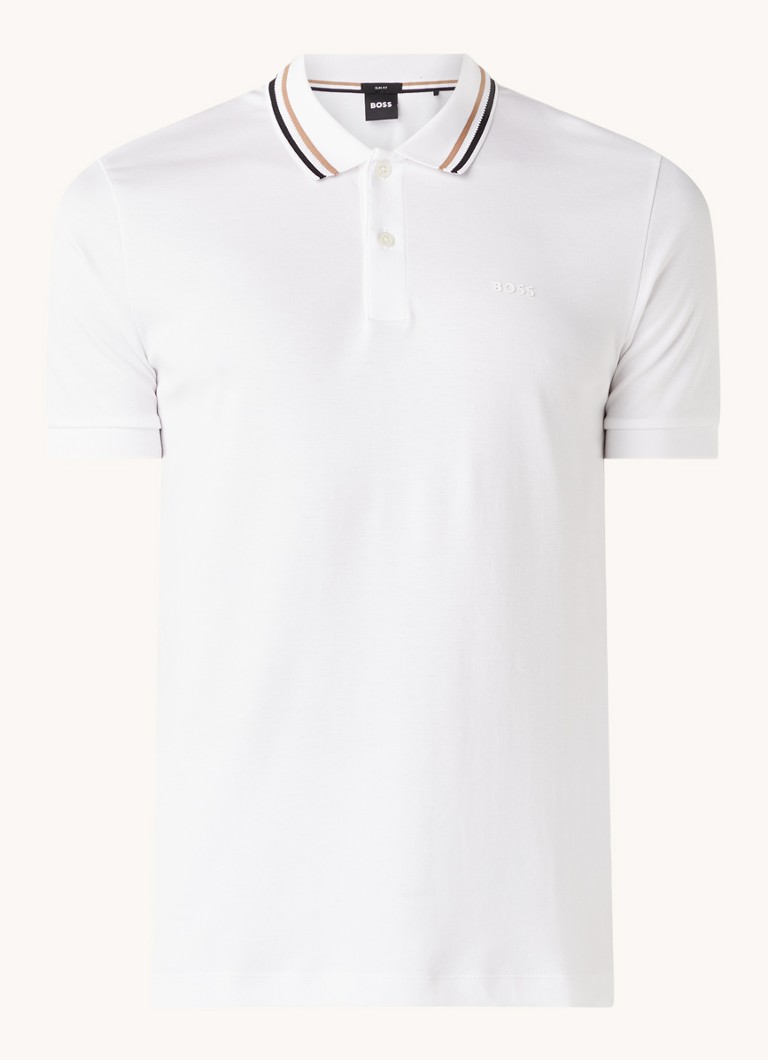 Polo HUGO BOSS Penrose slim fit com logotipo