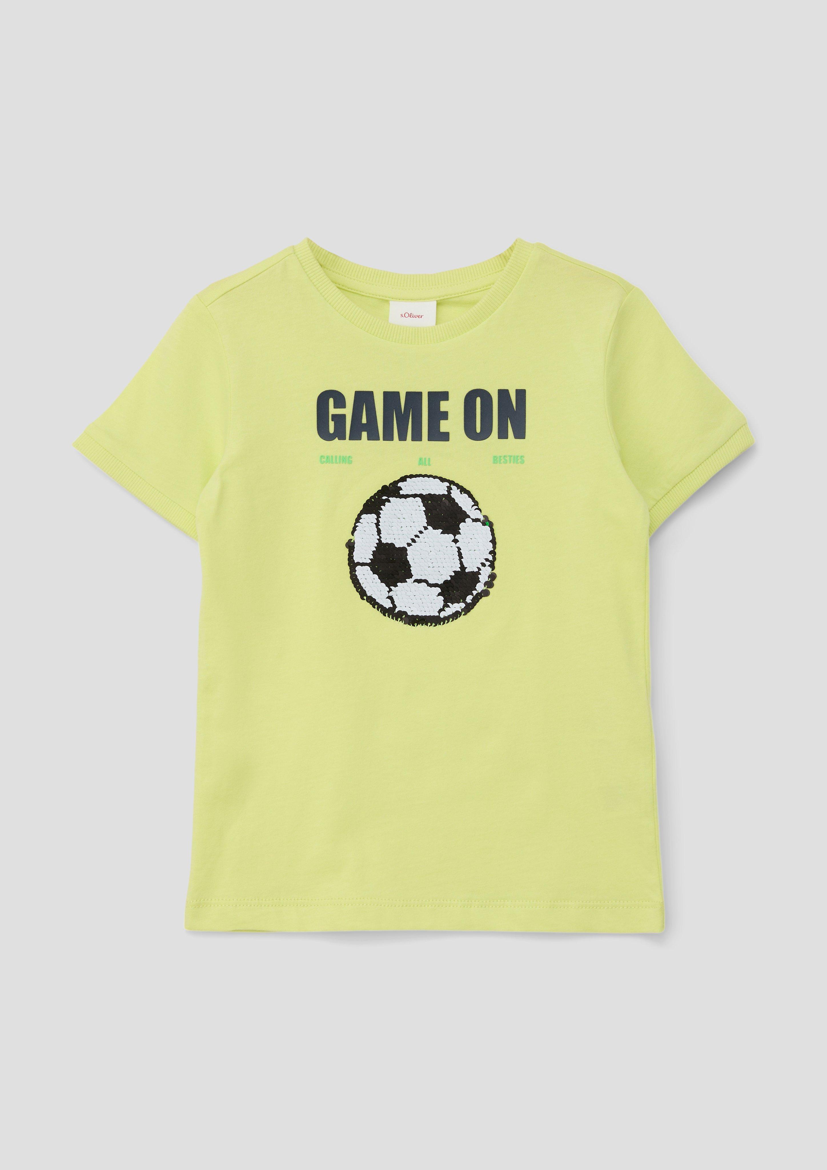 T-Shirt mit Wendepailletten  2143103-7017