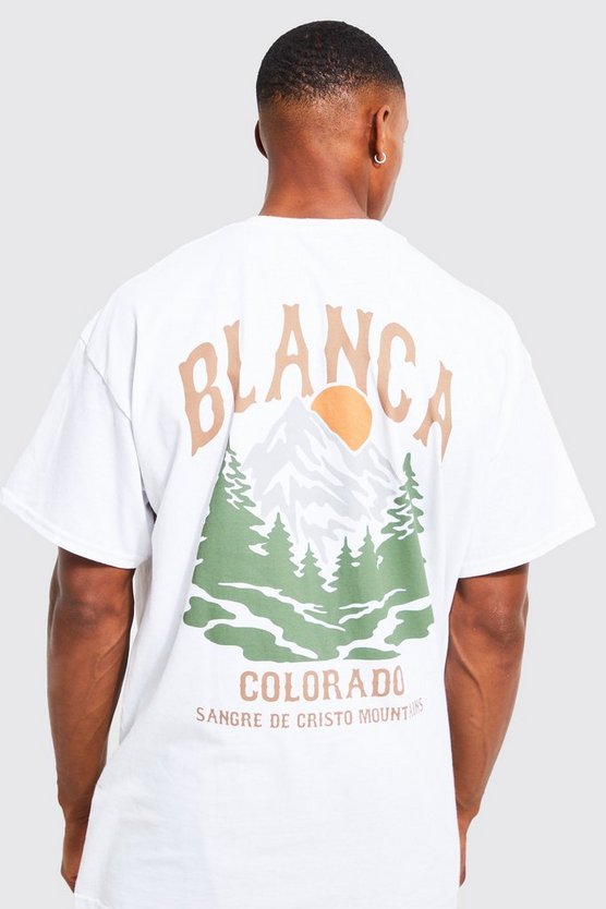 Oversize T-Shirt mit Colorado Mountains Print