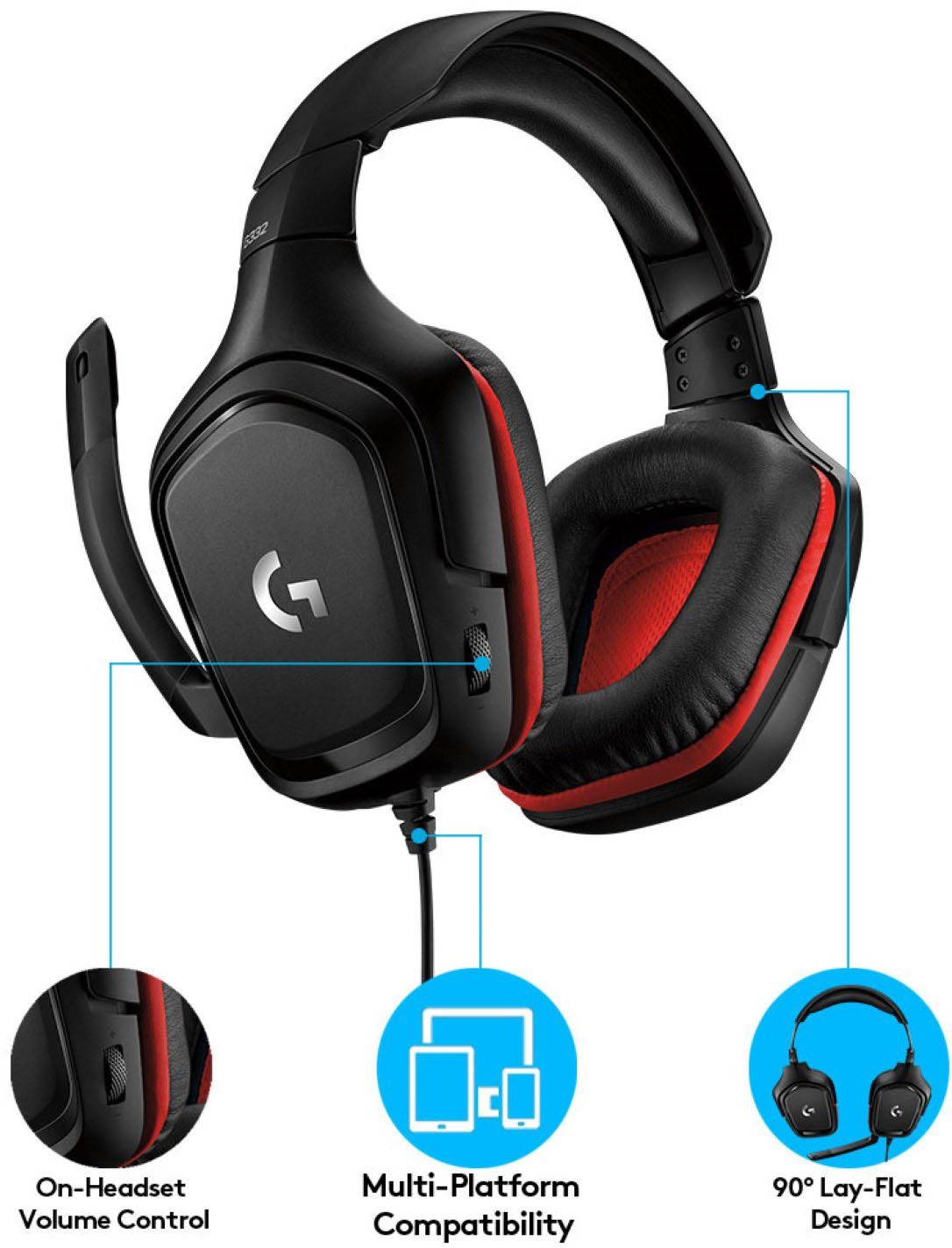 Logitech G G332 - LEATHERETTE - EMEA Gaming-Headset