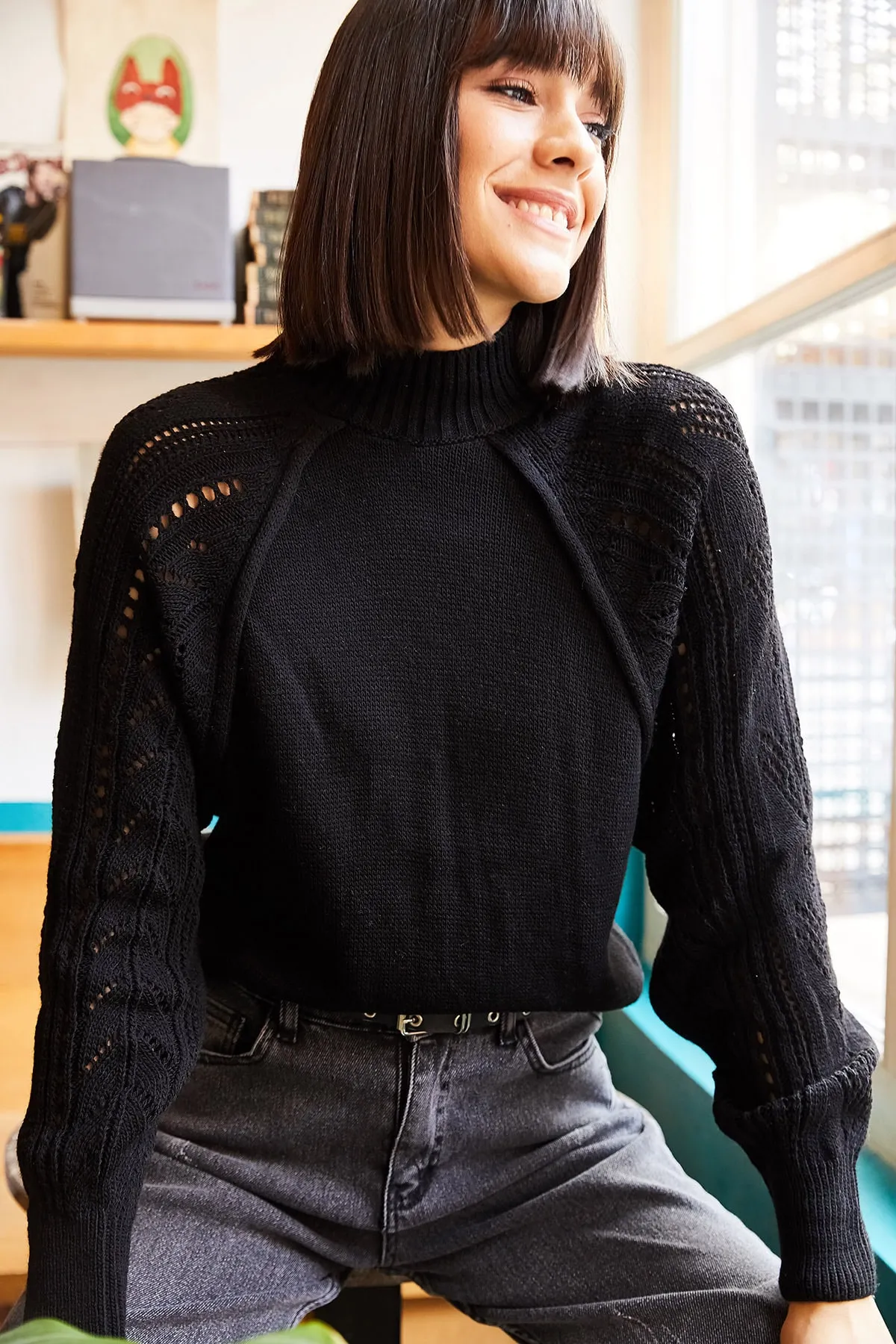 Olalook  Pullover - Schwarz - Regular Fit