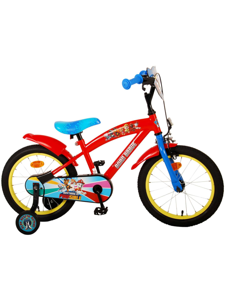 Volare Kinderfahrrad Paw Patrol Fahrrad für Jungen 16 Zoll Kinderrad Rot Blau 4 Jahre günstig kaufen onesize