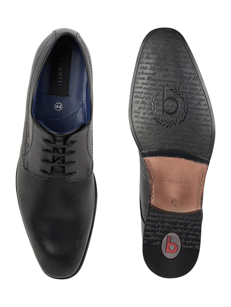 Schnürschuhe aus Leder Modell 'Mattia' in schwarz