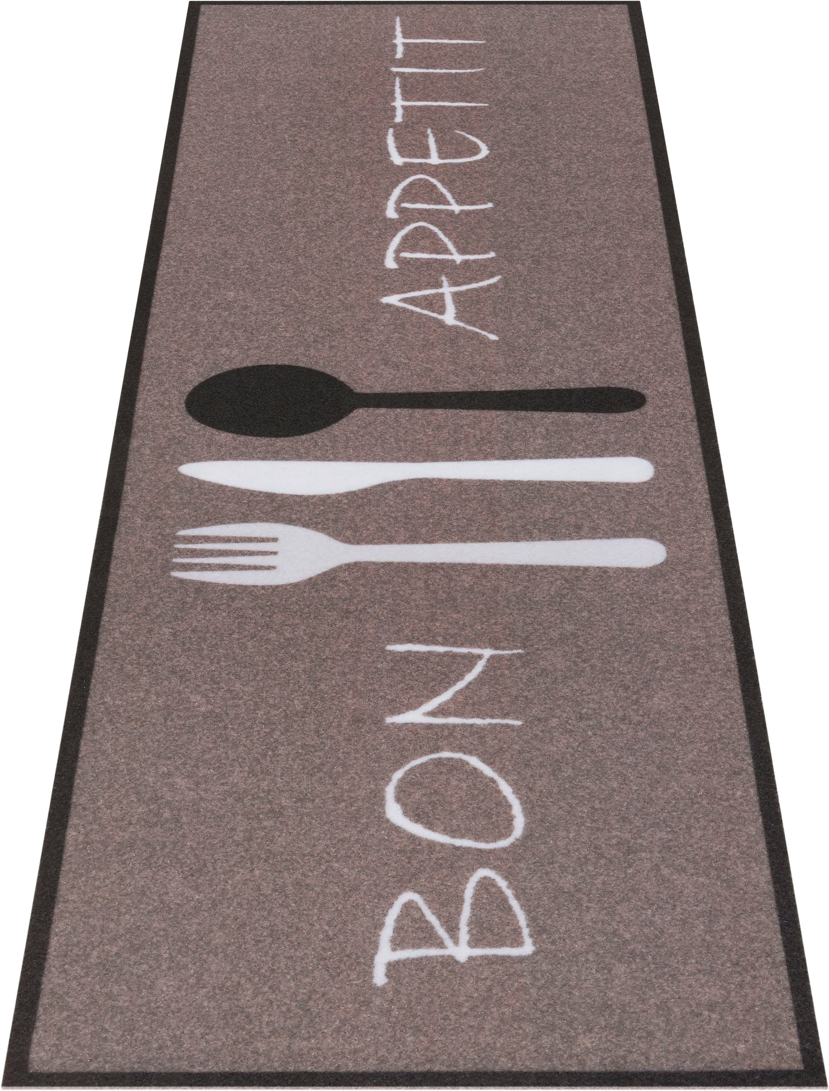 Küchenläufer Bon Appetit Cutlery, HANSE Home, rechteckig, Höhe: 3 mm, Läufer, Rutschfest, Küchenteppich, Küche, Teppich, Pflegeleicht