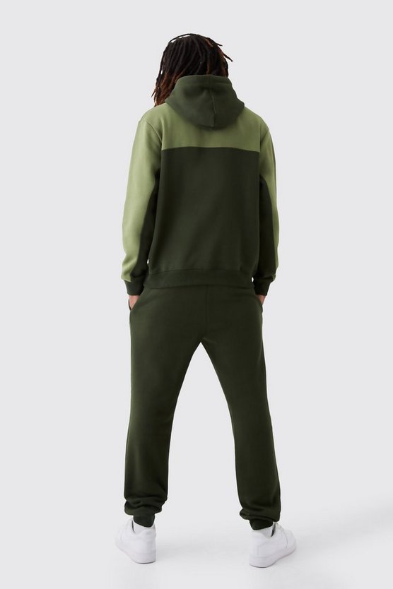 Man Official Colorblock Trainingsanzug mit Kapuze