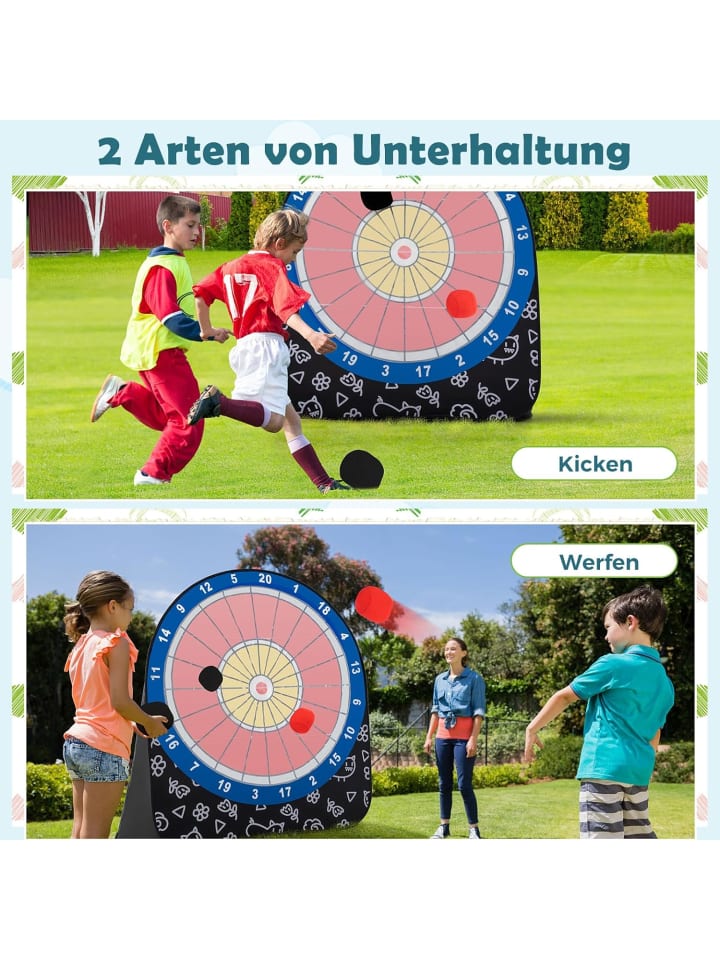 COSTWAY Dart Wurfspiel Set Kinder 145cm in Schwarz günstig kaufen onesize