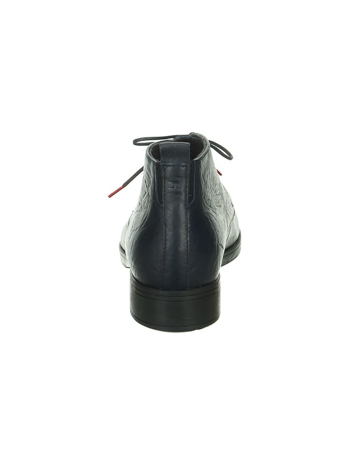 Think! Leder-Ankle-Boots in Dunkelblau günstig kaufen