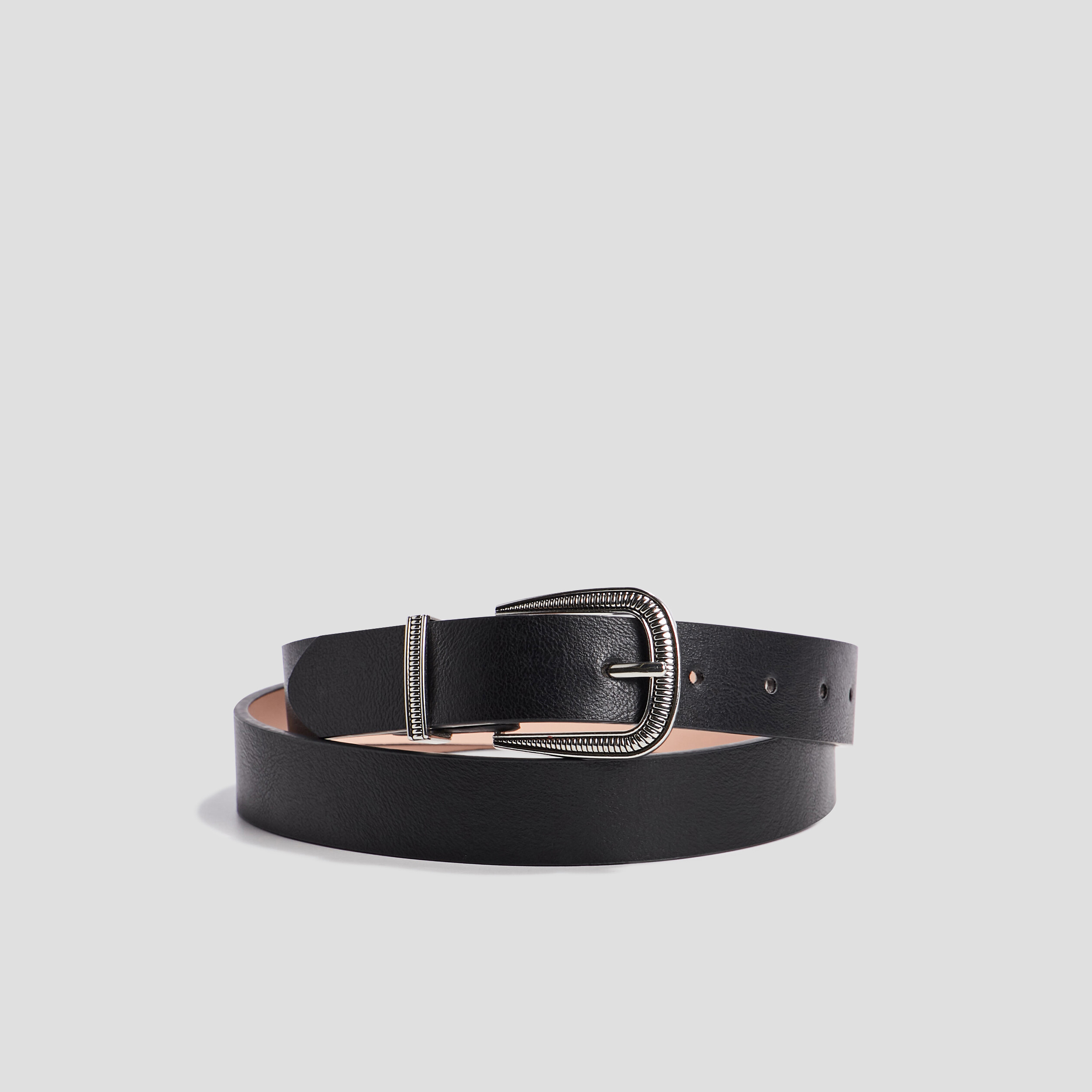 Ceinture avec boucle western noir femme | La Halle