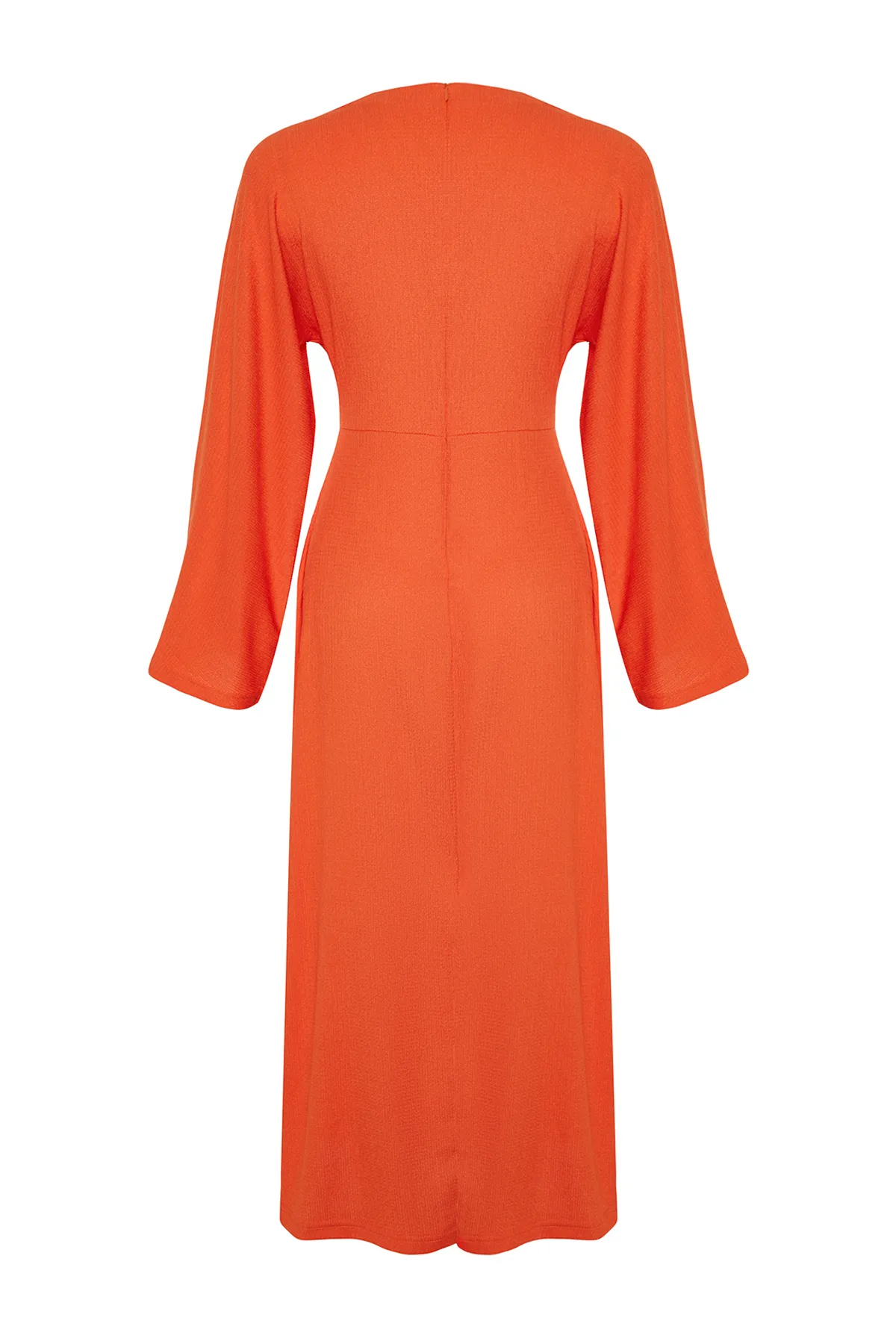 Trendyol Modest  Orangefarbenes Strickkleid mit spanischen Ärmeln TCTSS23EB00210