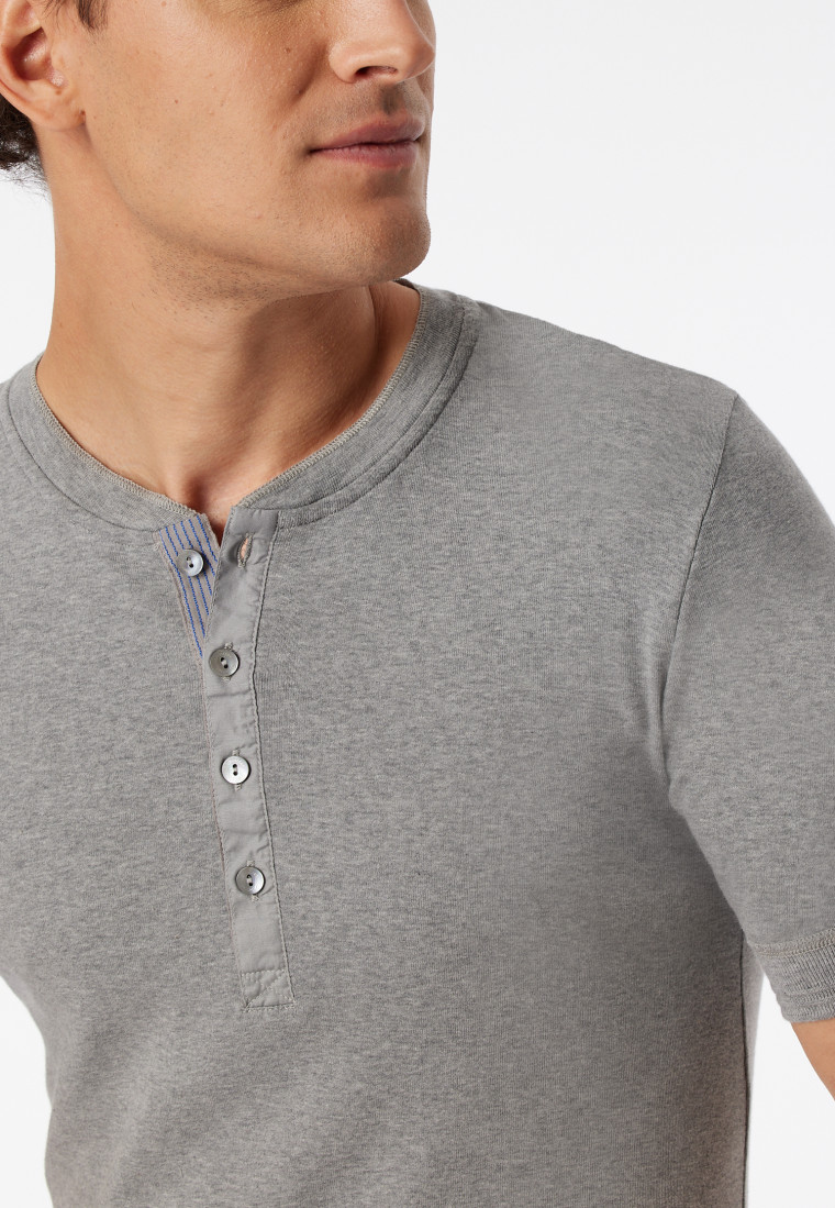 Shirt kurzarm grau meliert - Revival Karl-Heinz