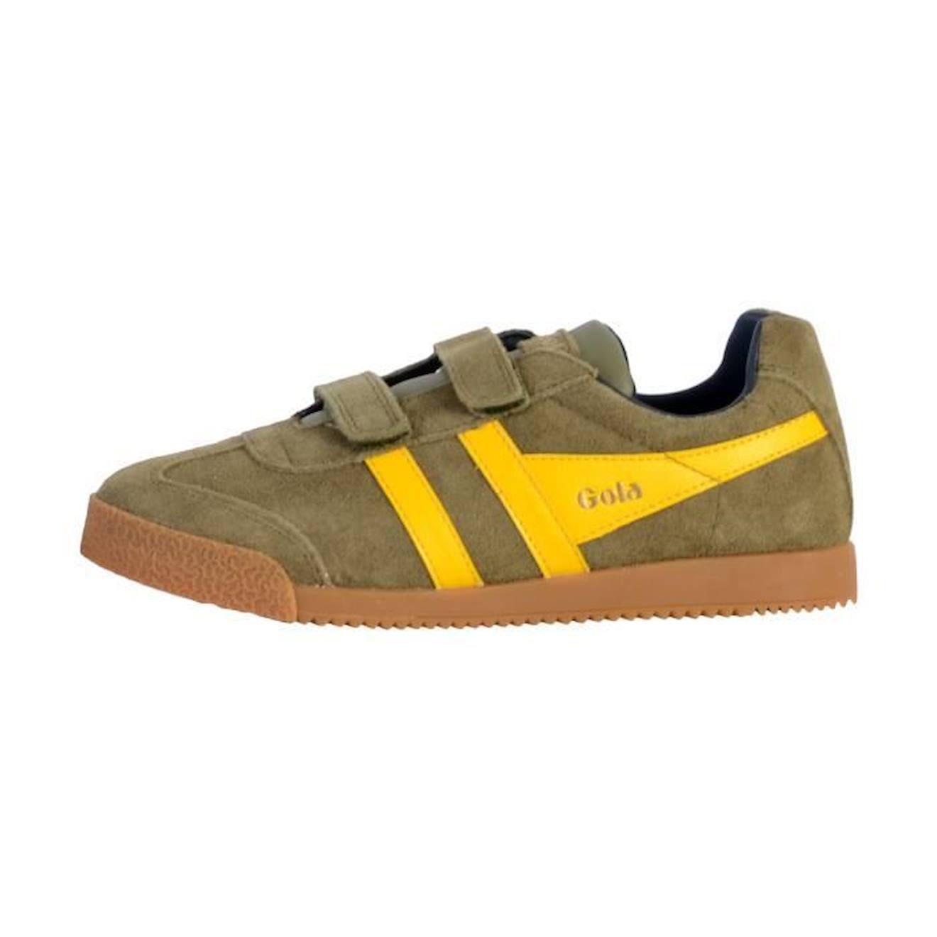 Basket Cuir Enfant Gola Barrier Strap vert