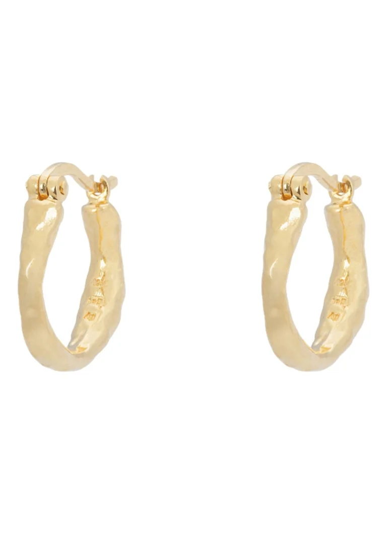 Anna + Nina Small Organic gold-plated earrings