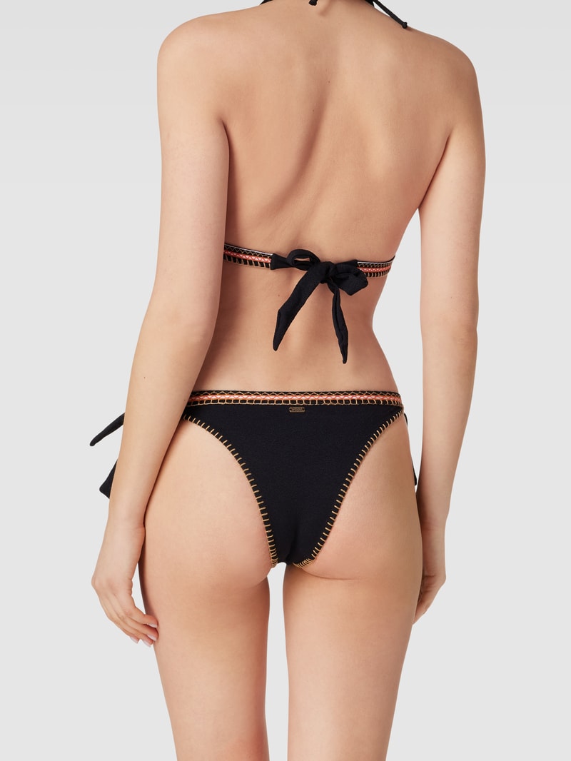 Bikini-Slip mit Strukturmuster Modell 'SIMA' in schwarz