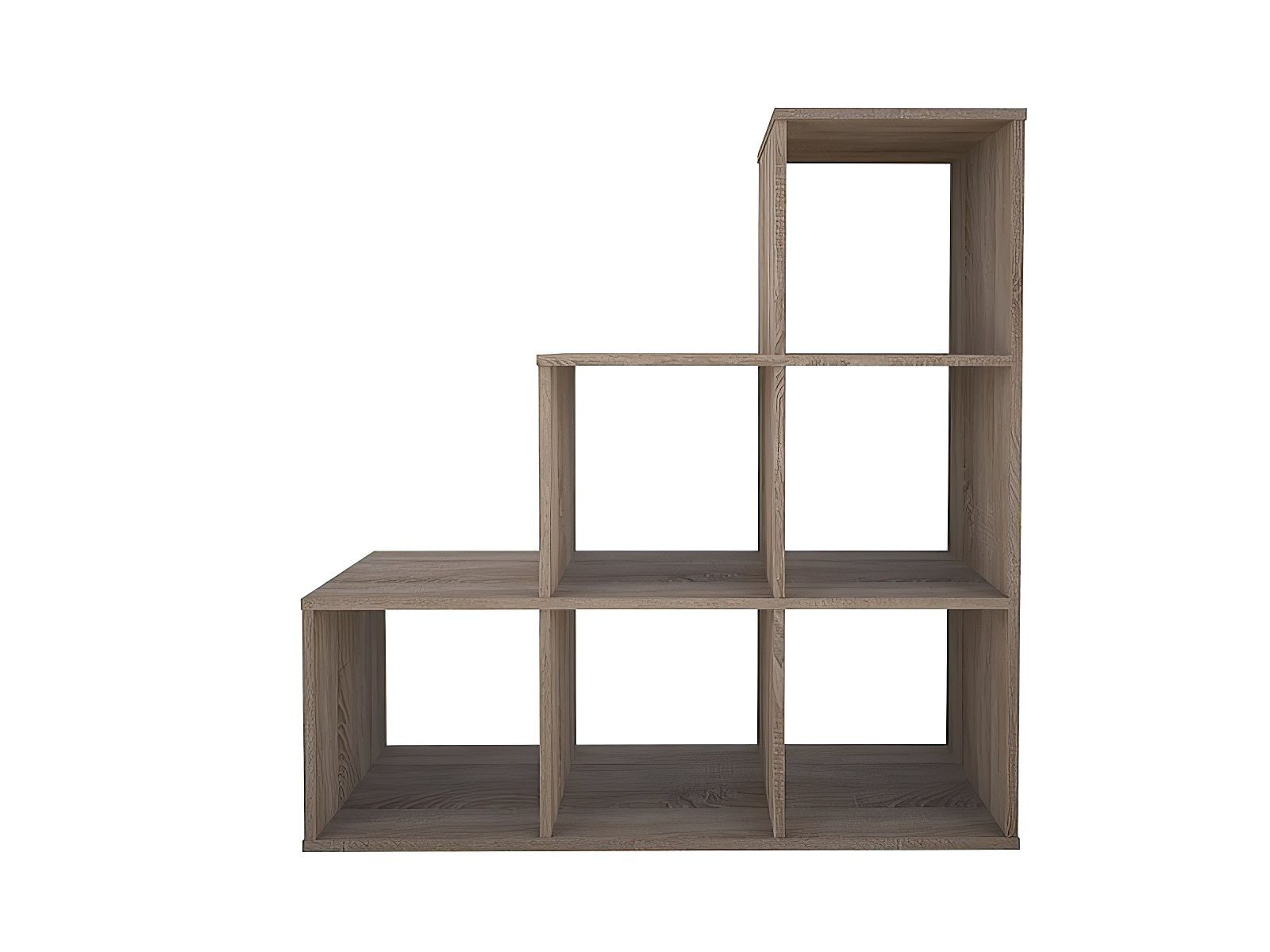 Polini Home Raumteilerregal Polini Home Treppenregal Stufenregal Raumteiler Regal eiche 6 Fächer