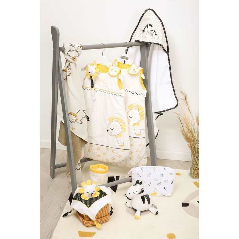 Cape de bain et gant Pluche et pompon