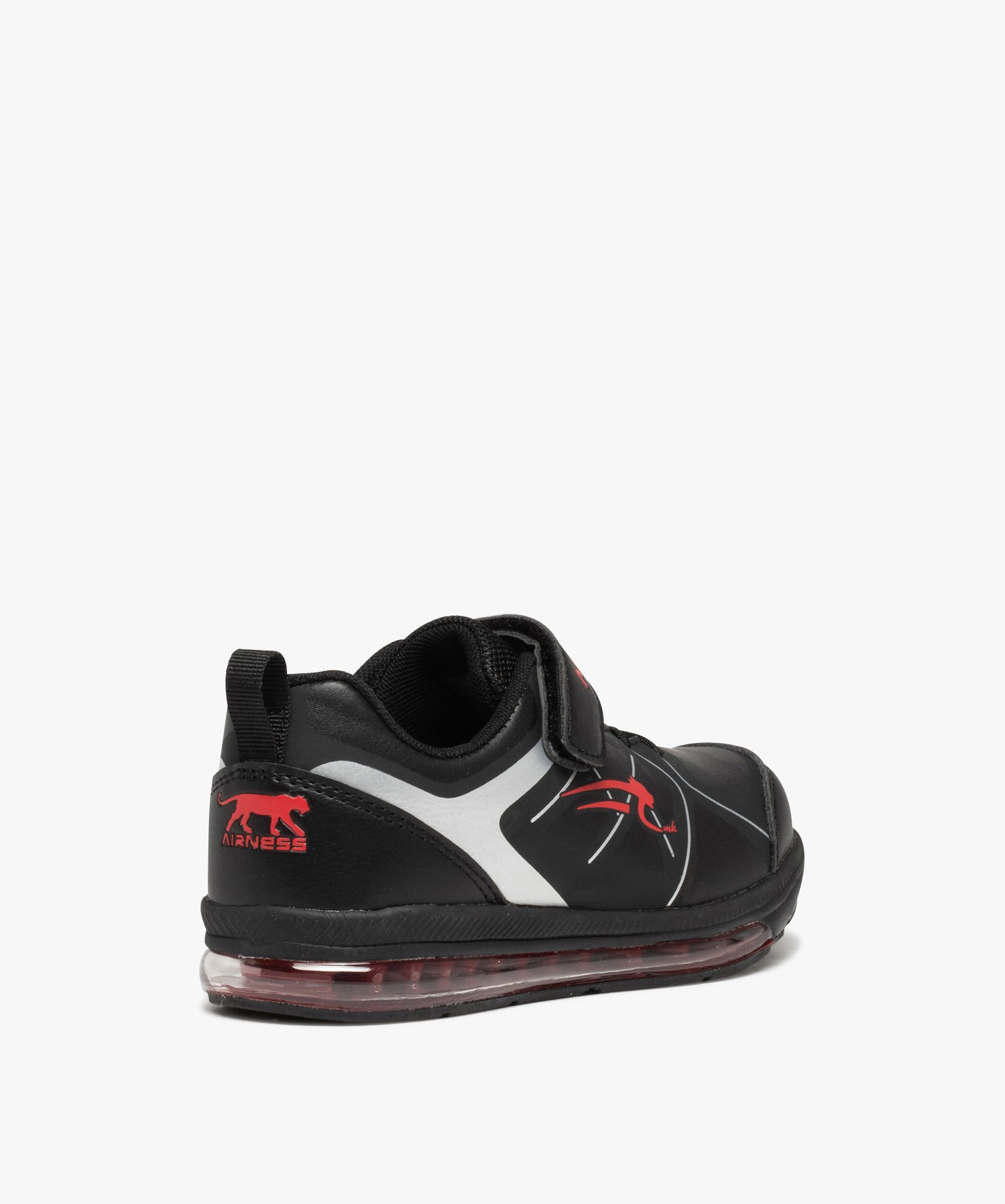 Baskets Garçon à scratch à semelle bulle d’air – Airn... noir | GEMO