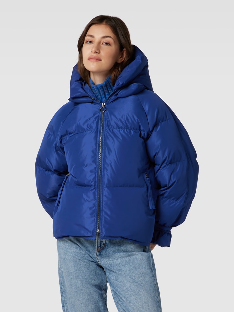 Steppjacke mit Kapuze in royalblau
