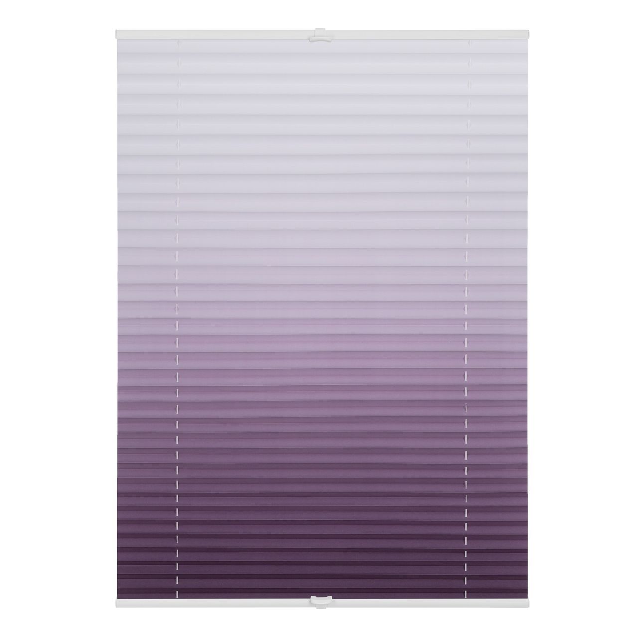 Lichtblick Plissee Klemmfix, ohne Bohren, verspannt, Farbverlauf - Taupe Weiß, 120 cm x 130 cm (B x L)