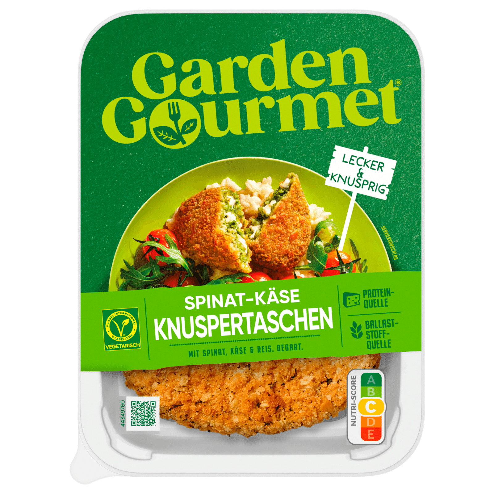 Garden Gourmet Spinat-Käse Knuspertaschen 180g