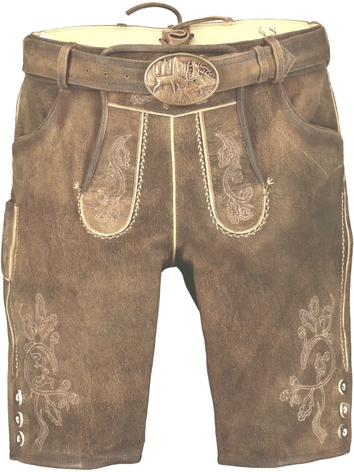 Spieth & Wensky Lederhose in Braun günstig kaufen