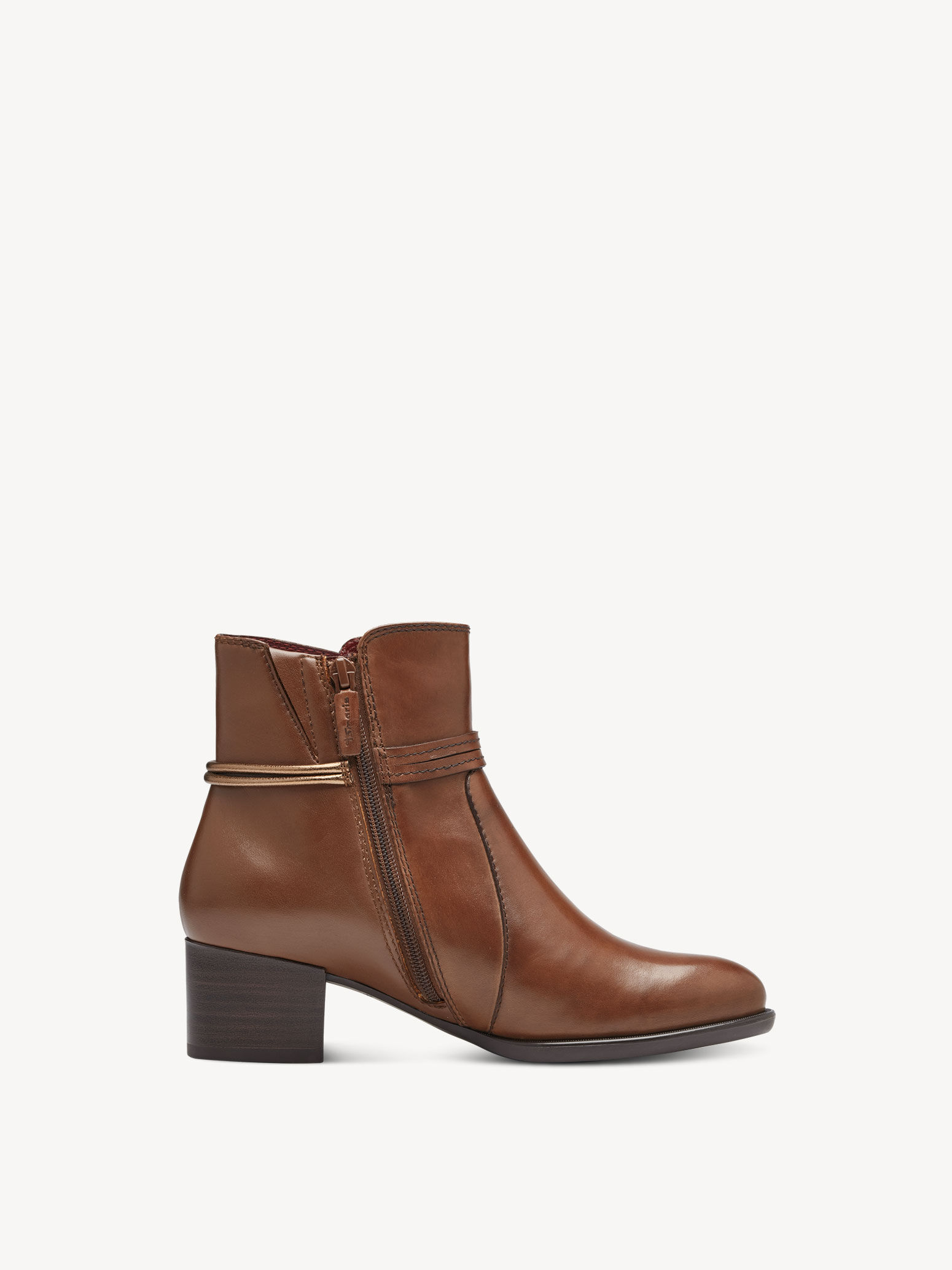Bottine en cuir - marron