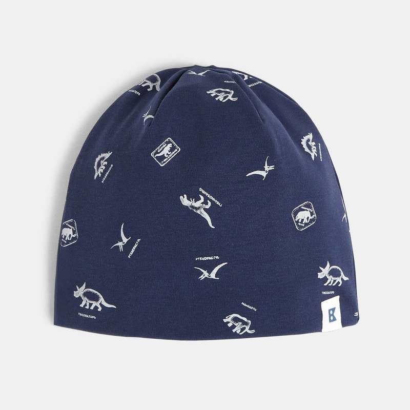 Bonnet imprimé en jersey bleu garçon