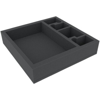 Feldherr 285 mm x 285 mm x 60 mm Schaumstoffeinlage für Brettspiele mit 5 Fächern