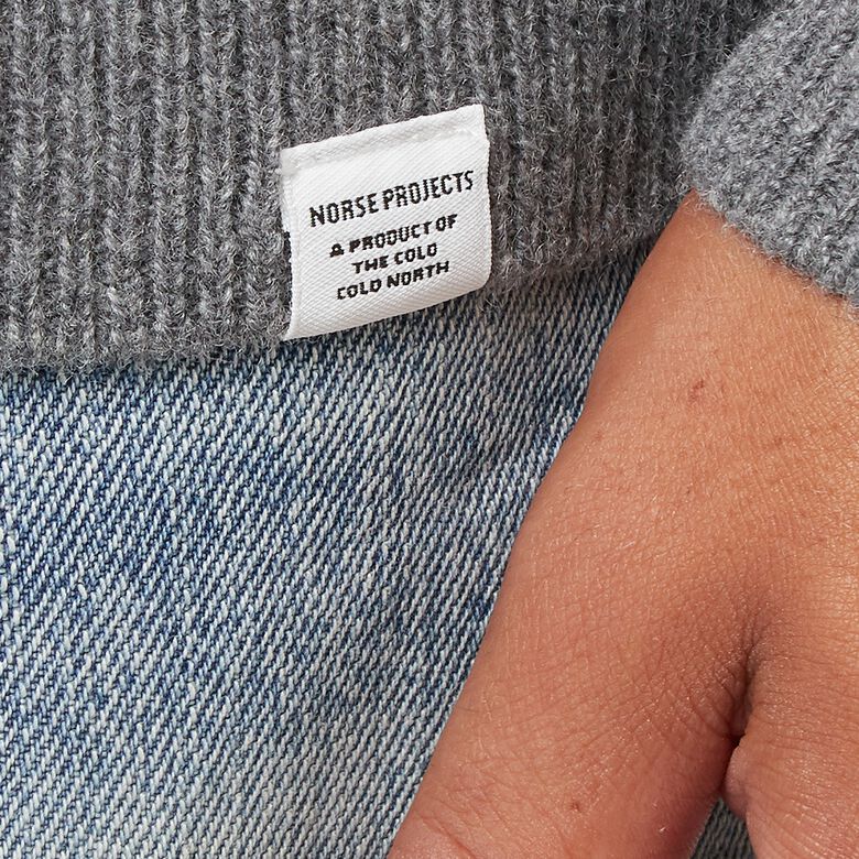 Norse Projects Kirk Lambswool grey melange