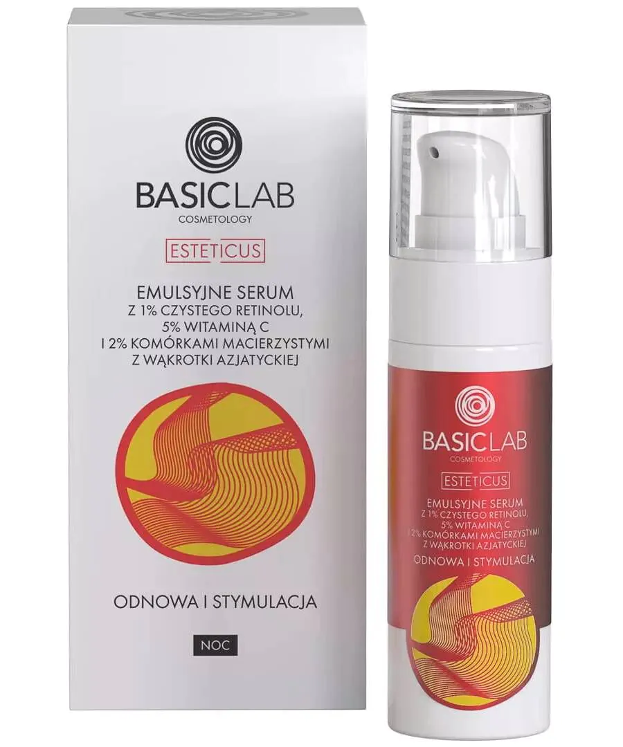 BasicLab Esteticus Emulsion Serum med Retinol 1% og C-vitamin 5%