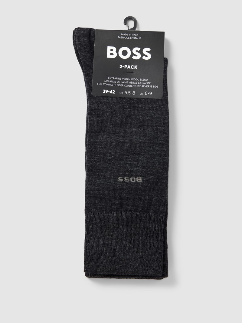 Socken mit Strukturmuster im 2er-Pack in anthrazit