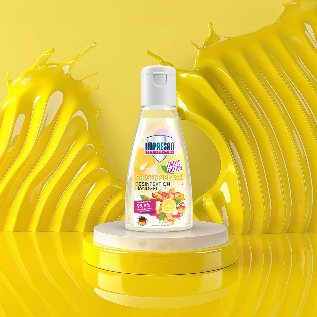 Handdesinfektionsgel Gingersplash, Reisegröße, 55 ml