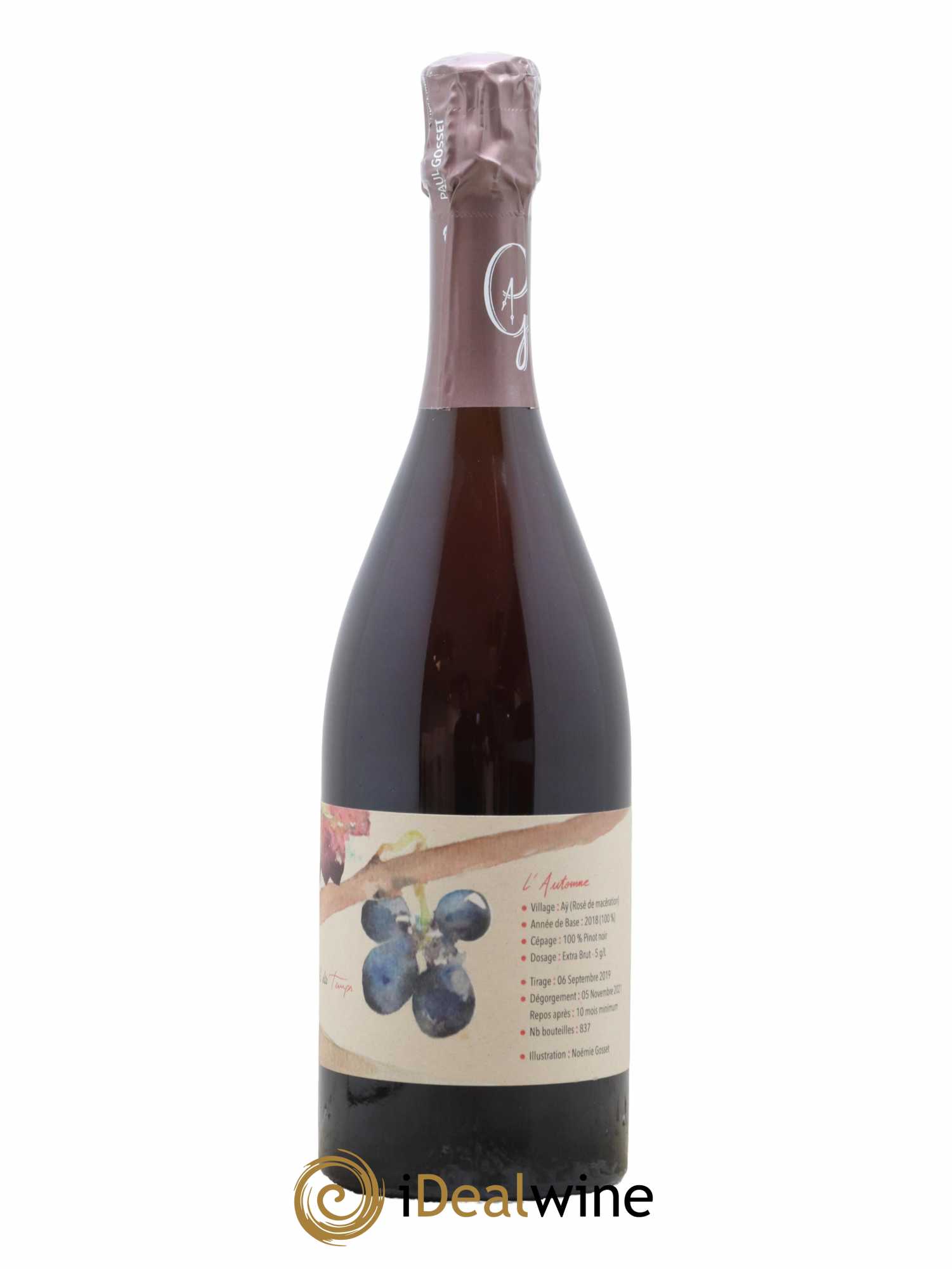 Au Fil des Temps l'Automne Paul Gosset  2018 - Lot de 1 Bouteille