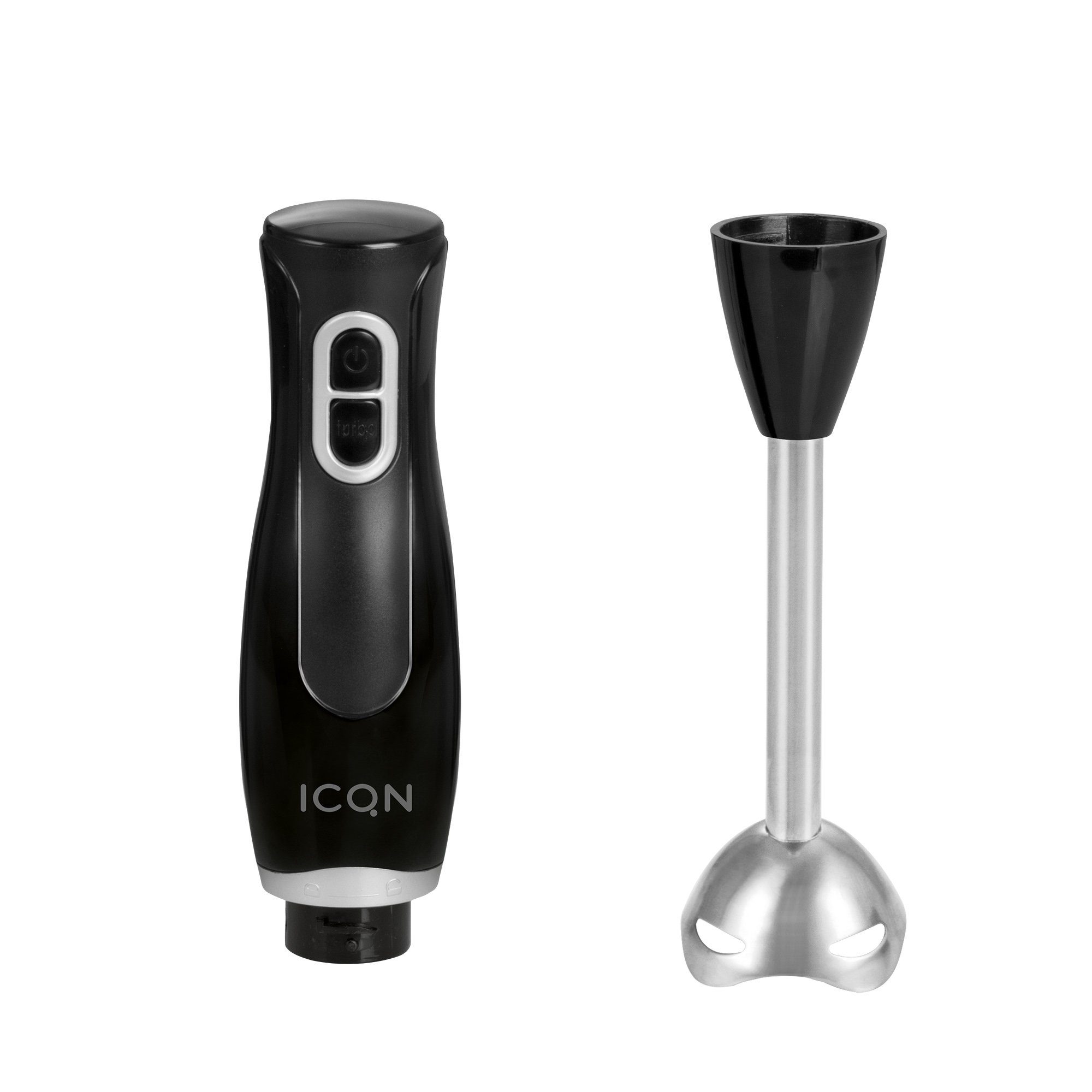 ICQN Stabmixer 1100 W, Turbofunktion, Hohe Motorleistung, 1100 W, Spülmaschinengeeignet, 2 Geschwindigkeitsstufen, inklusive Messbecher