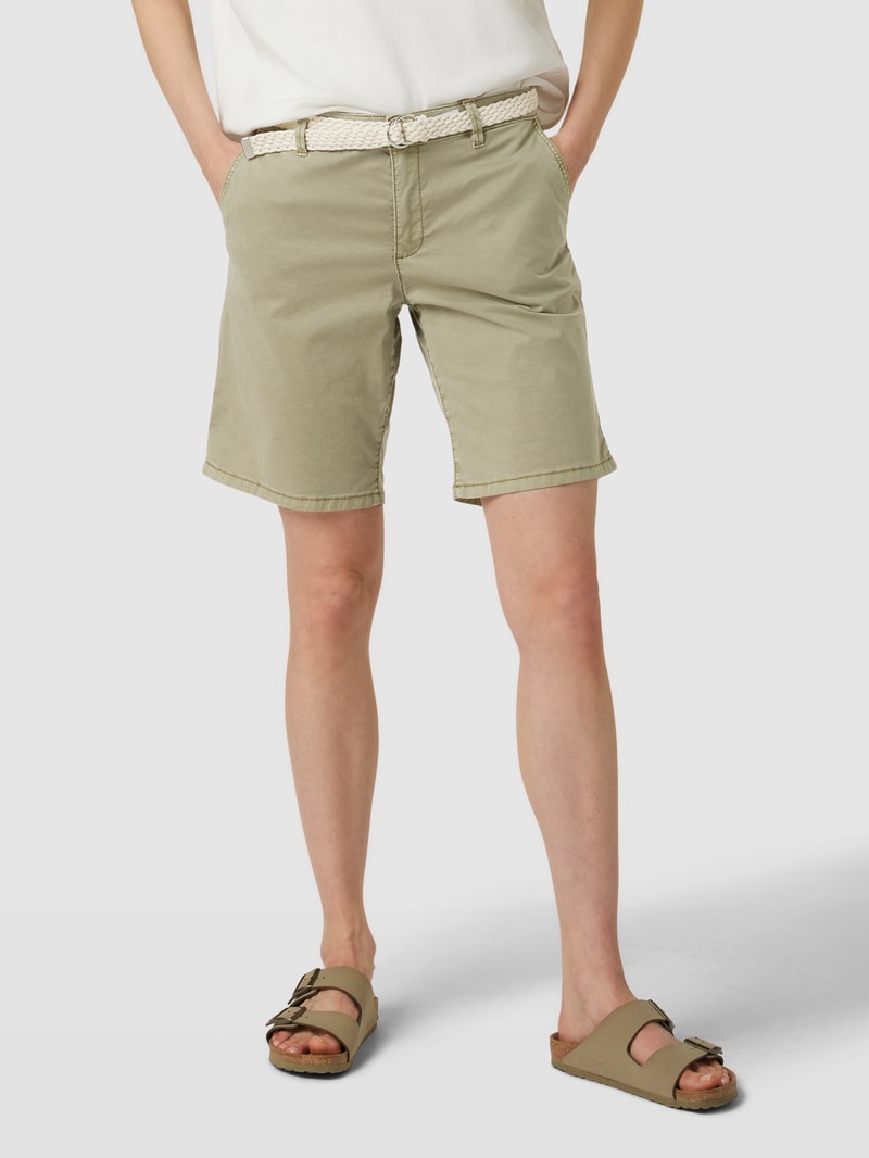 Bermudas mit seitlichen Eingrifftaschen Modell 'CHINO' in khaki