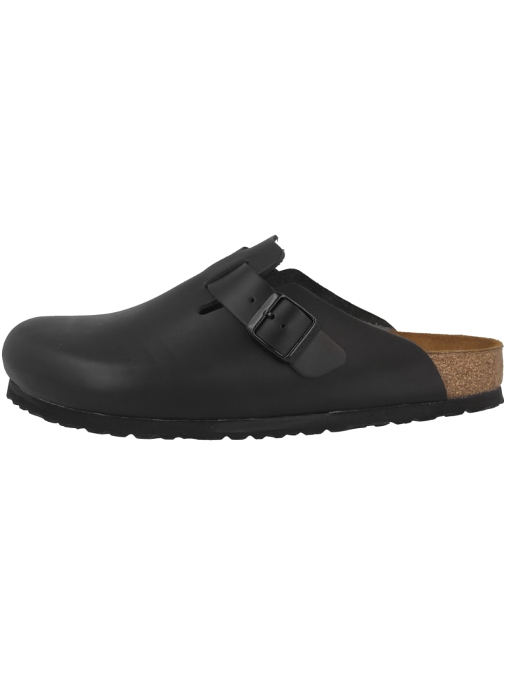 Birkenstock Clogs Boston Naturleder normal in schwarz günstig kaufen
