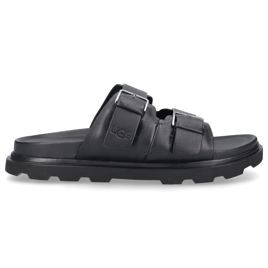 UGG - Sandalen CAPITOLA BUCCKLE Kalbsleder - schwarz
