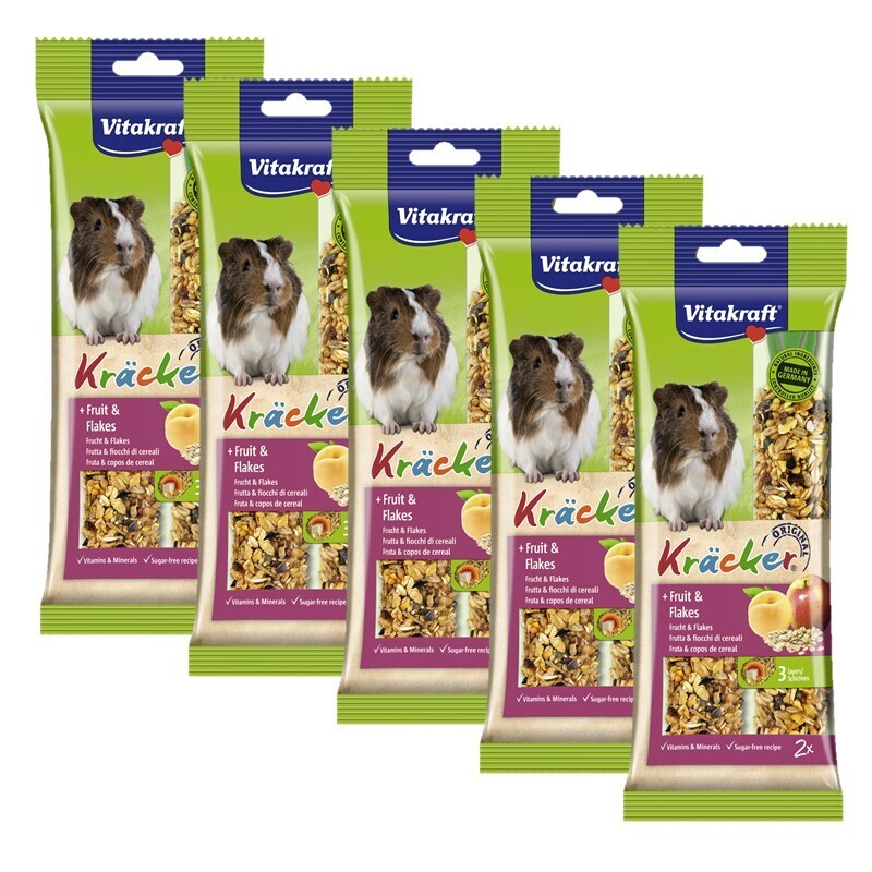 Vitakraft Snacks Vitakraft Kräcker Meerschweinchen 5x2er Frucht-Flakes